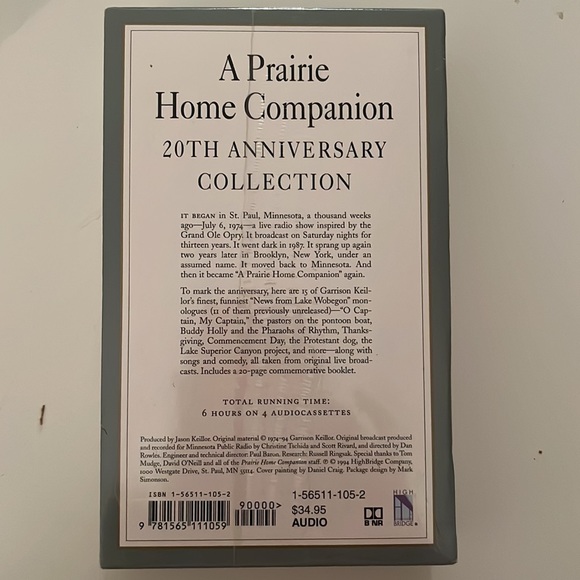 A PRAIRIE HOME COMPANION 20th ANNIVERSARY COLLECTION NWT UNOPENED 4 CASSETTES - Picture 2 of 4